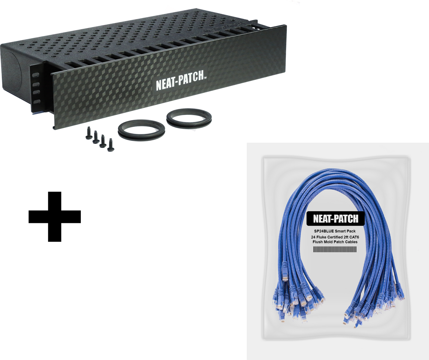 NP2K624 - NP2 Cable Management Bay With 24 Patch Cables