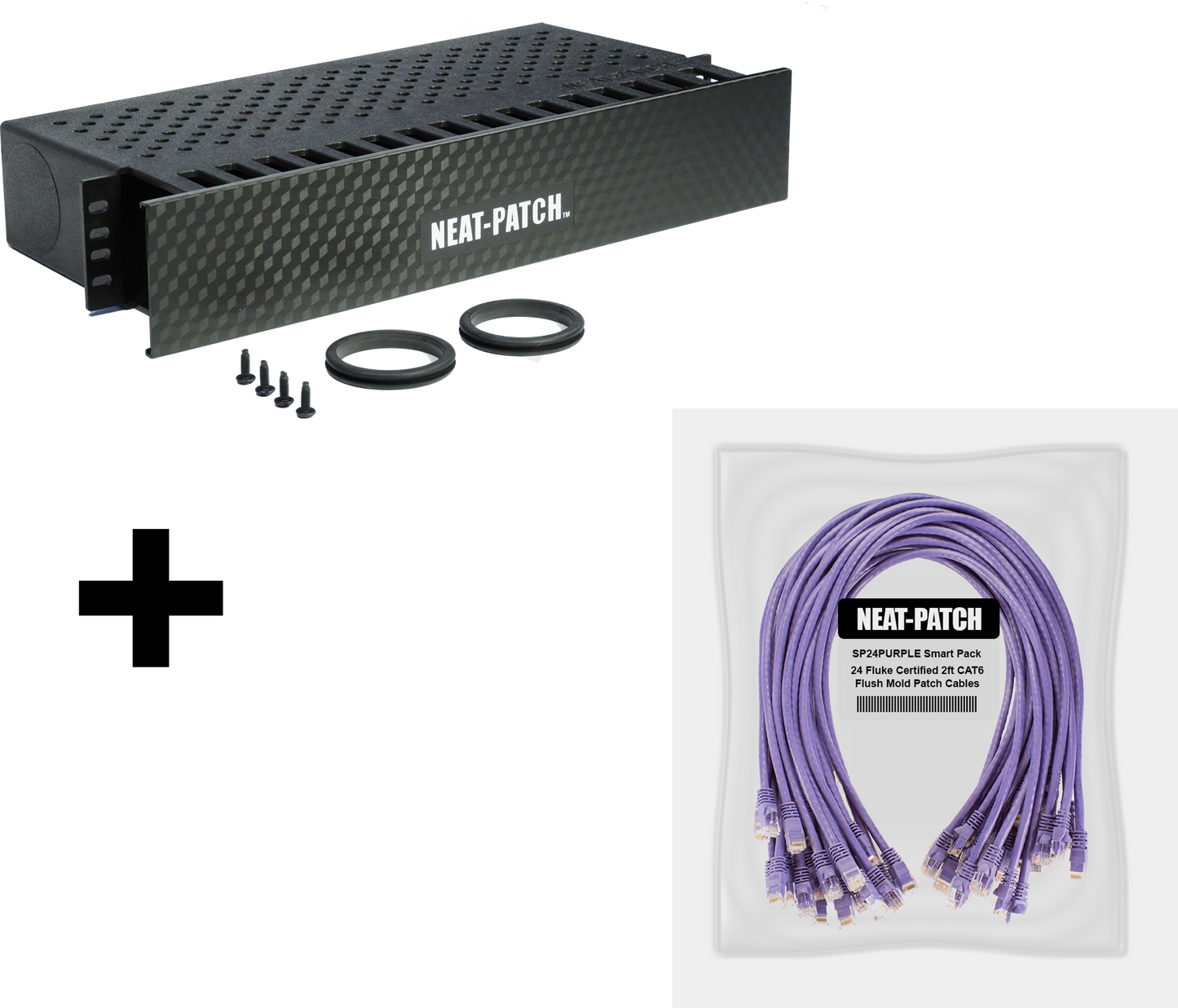 NP2K624 - NP2 Cable Management Bay With 24 Patch Cables