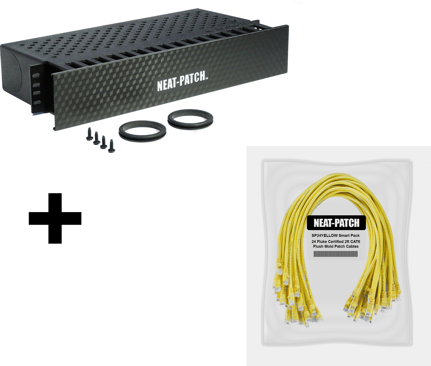 NP2K624 - NP2 Cable Management Bay With 24 Patch Cables