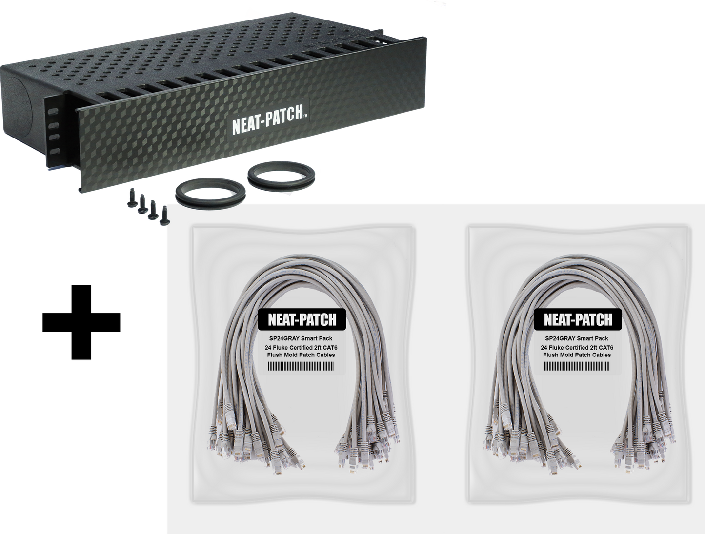 NP2K648 - NP2 Cable Management Bay With 48 Patch Cables
