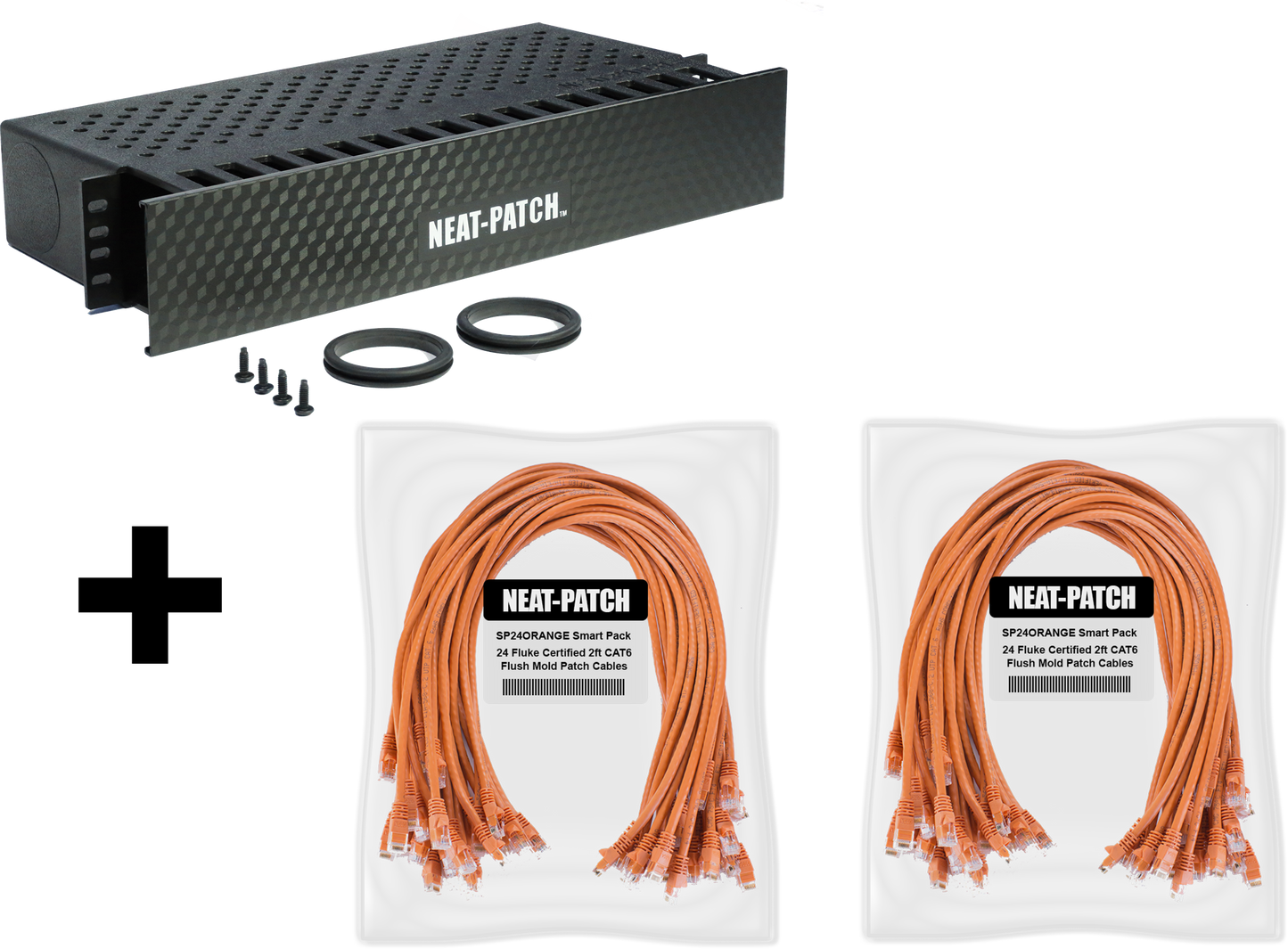 NP2K648 - NP2 Cable Management Bay With 48 Patch Cables