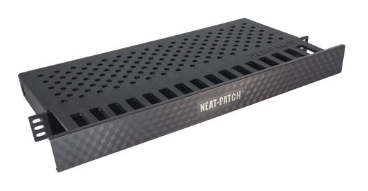 NP1 1U Cable Management Bay - High-Density 24-Port Patch Cable Organizer