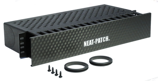 NP2 2U Cable Management Bay - High-Density 48-Port Patch Cable Organizer