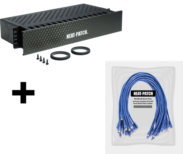 NP2K624 - NP2 Cable Management Bay With 24 Patch Cables